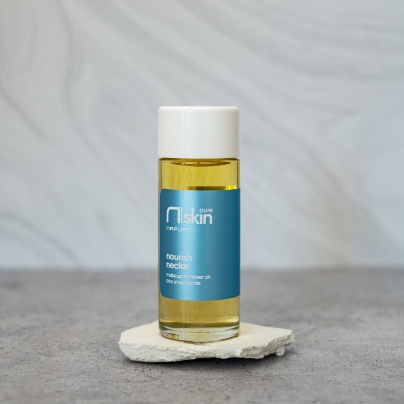 Nourish Nectar – Поживна олія для зняття макіяжу з оліями аргани, оливки та жожоба 100 мл